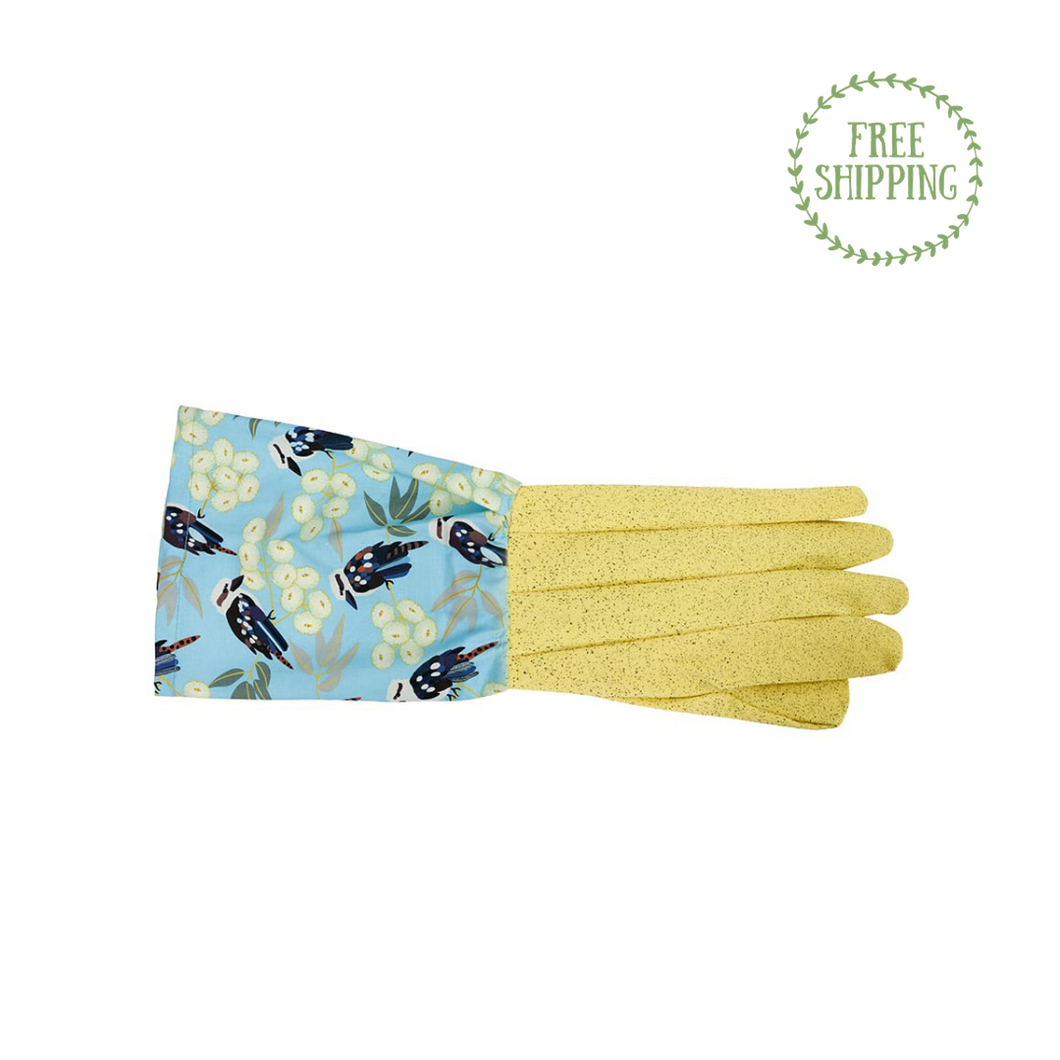 Long Sleeve Garden Gloves - Kookaburra Design
