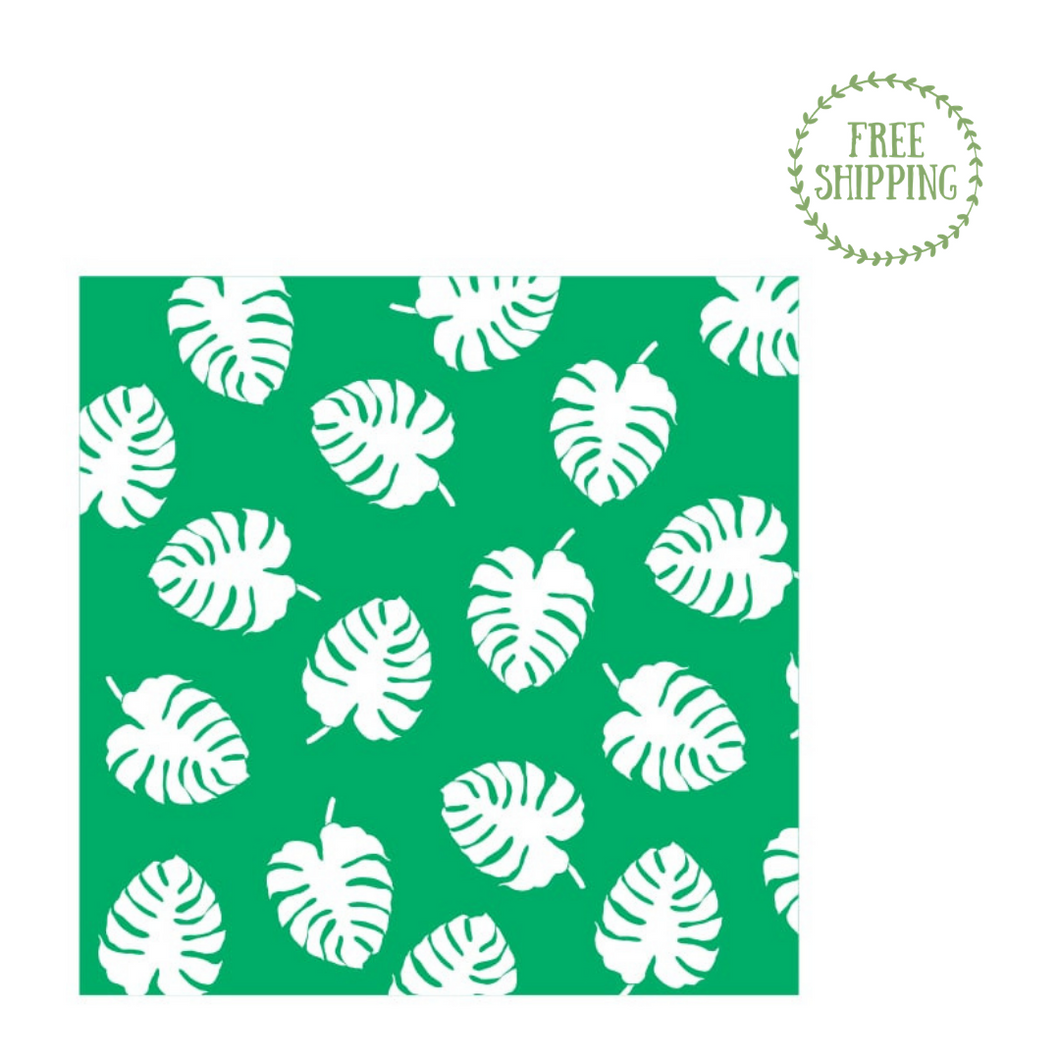 Beach Throw - Monstera Design